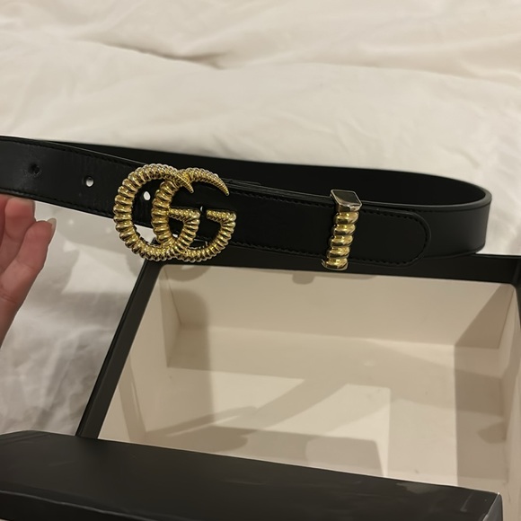 Womens Leather Gucci Belt - Torchon Double G Buckle - Picture 2 of 5